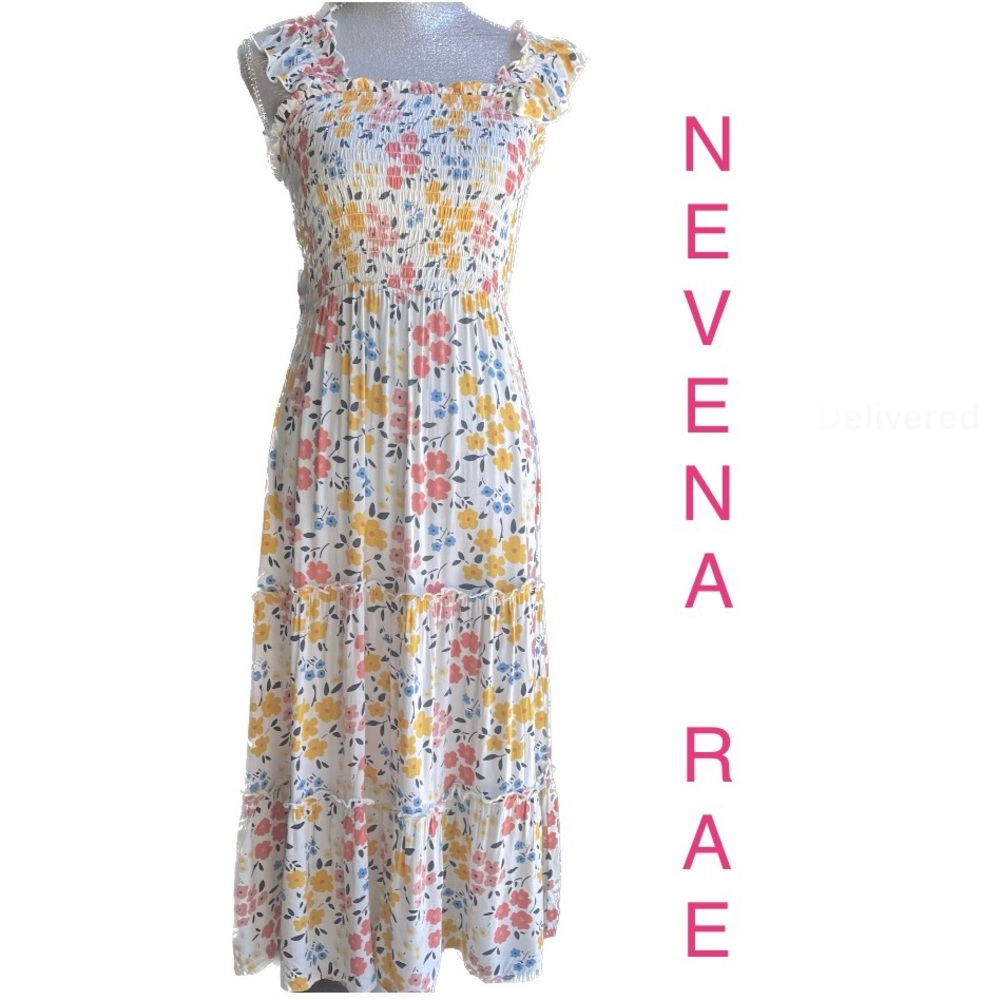 NEVENA RAE Sweet Summer Dress Maxi SIZE MEDIUM 🌼